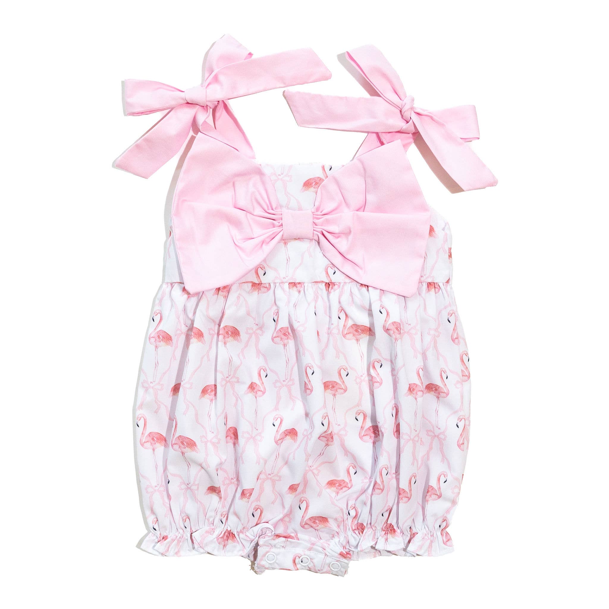 Girls Pink Bow Flamingo Bubble : 12M
