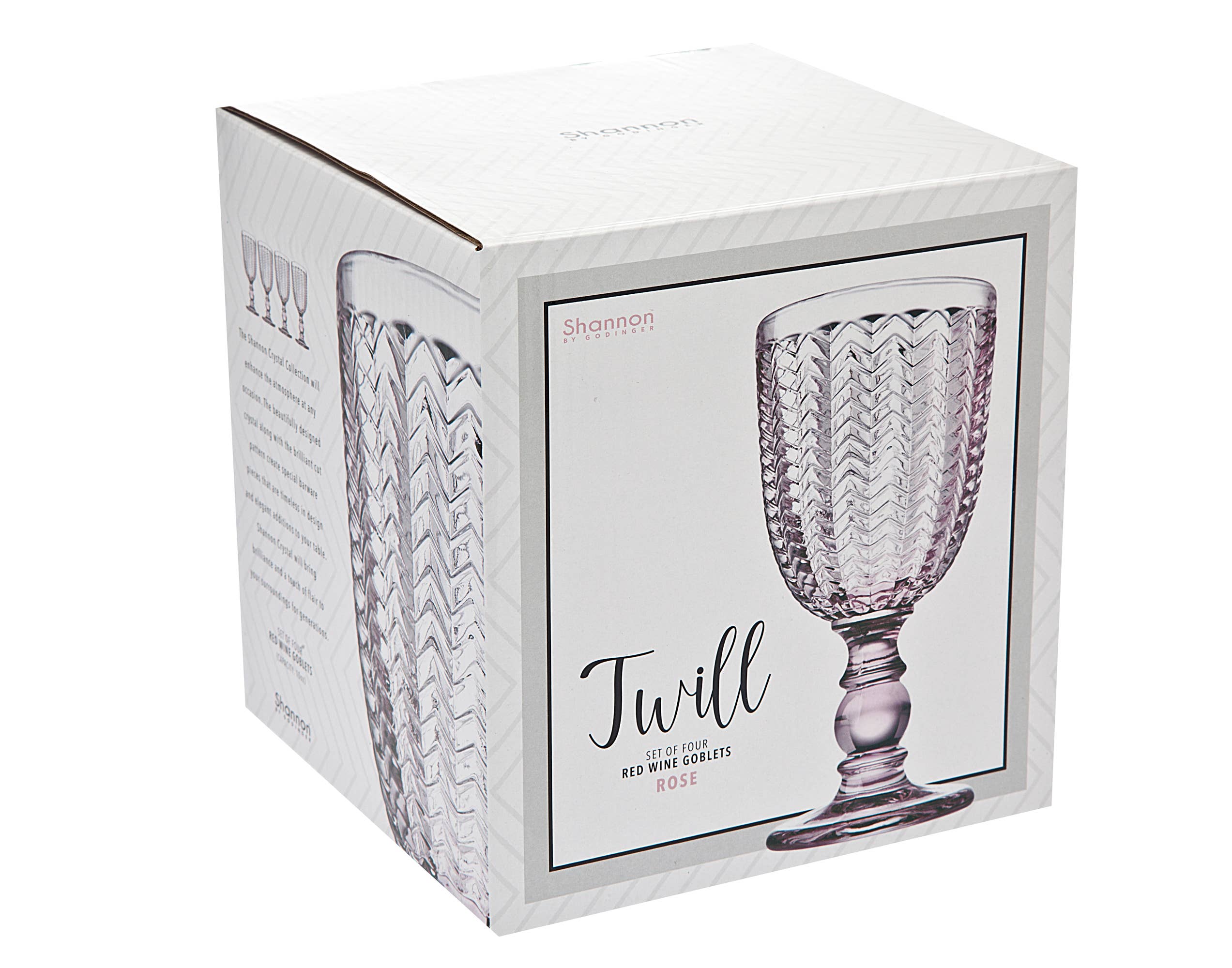 Set of Four Twill Goblets - Pink
