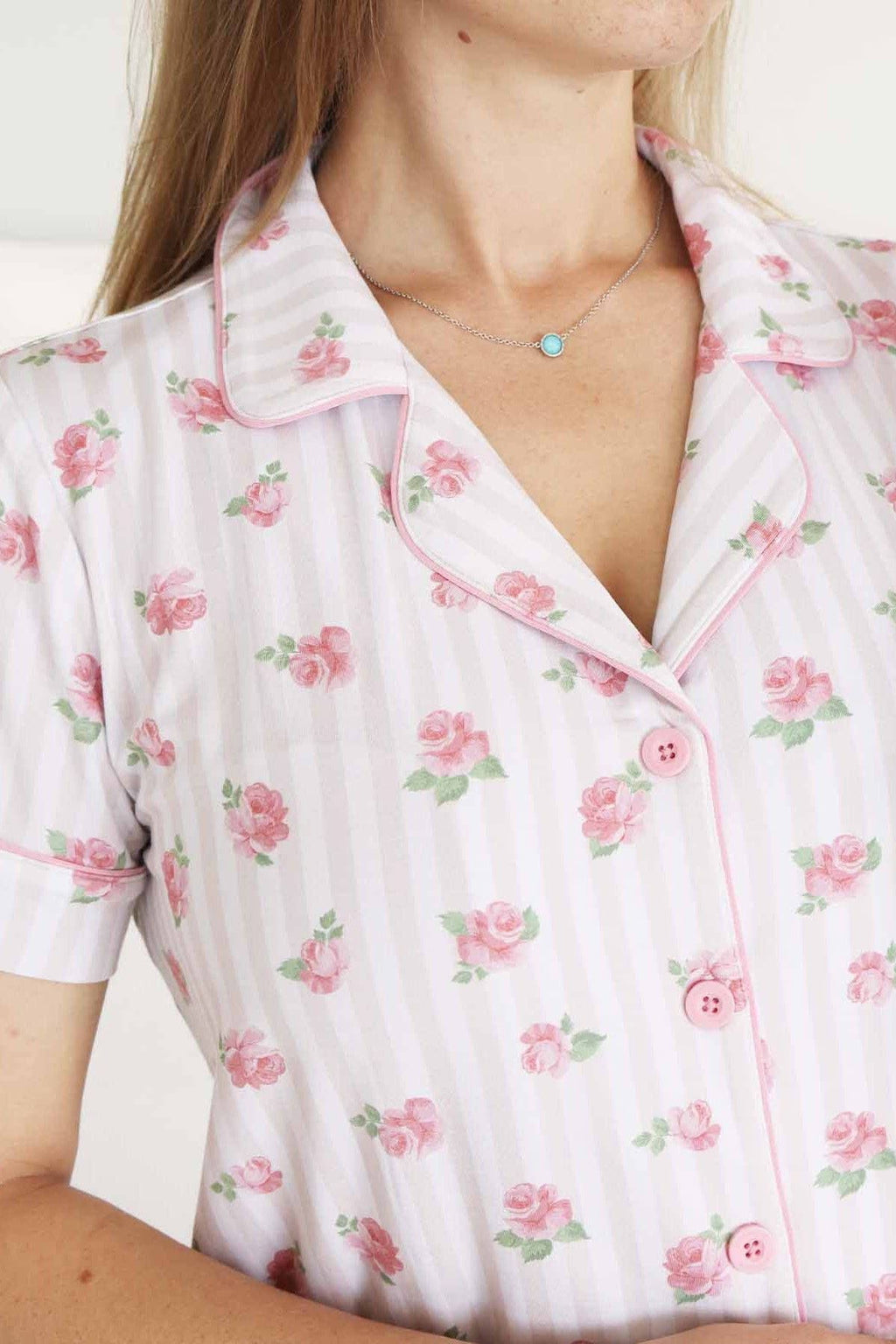 Women's Two Piece Flare Lounge Set | Rosy & Cozy: XS