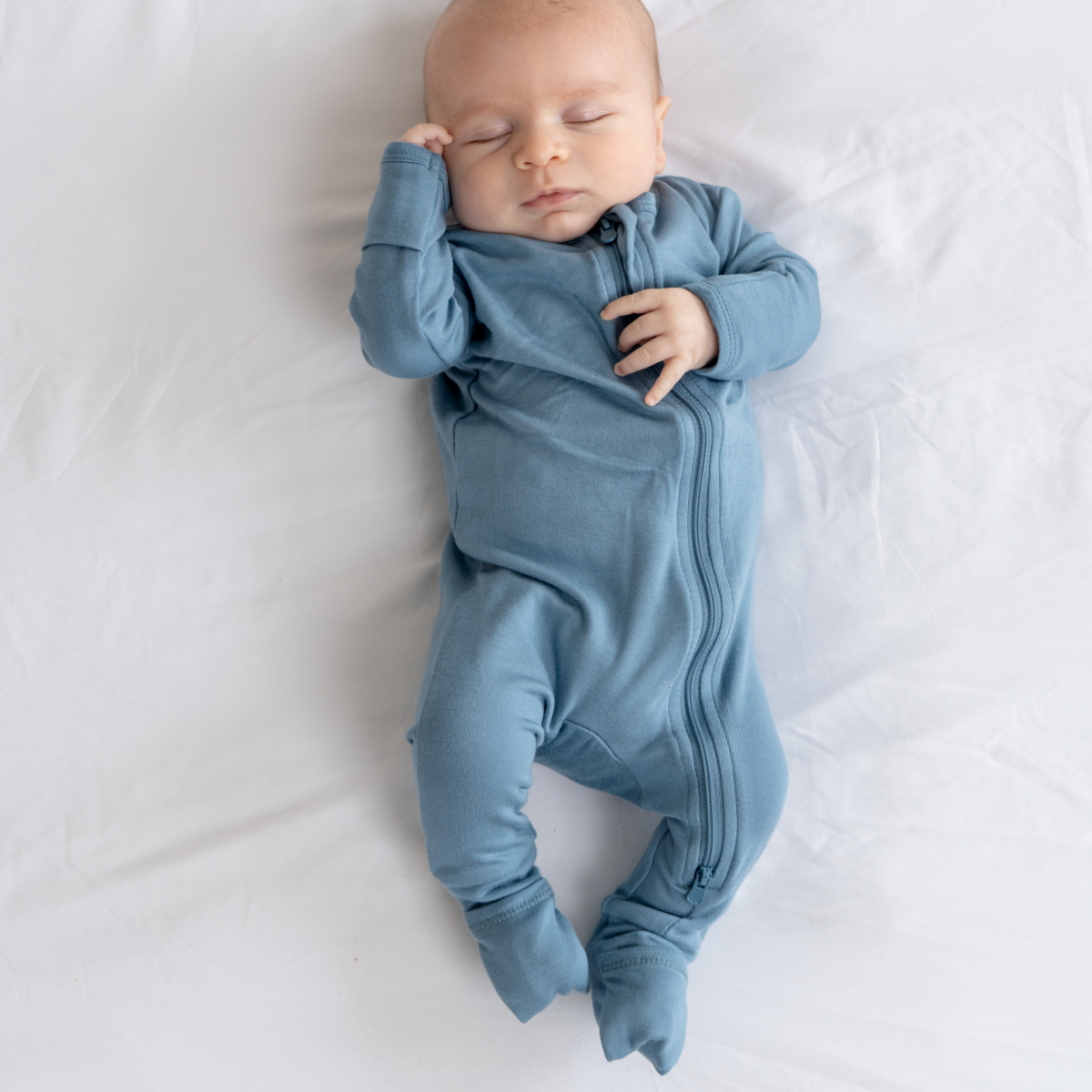 Baby Bamboo Pajamas w/ DreamCuffs™: Misty Mauve / 0 - 3 Months