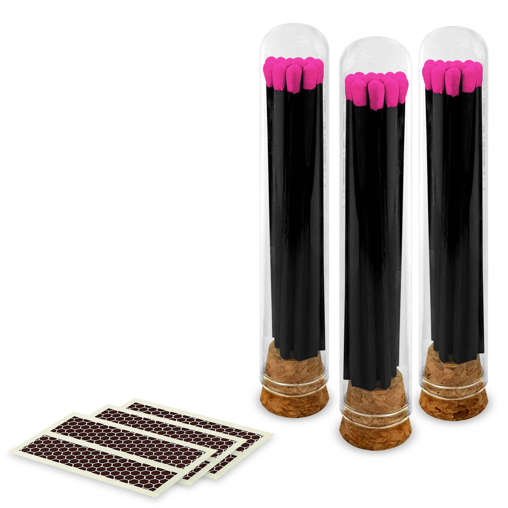 4" Matches + Mini Cloche - Colors of Your Choice + Strikers: Black Tip