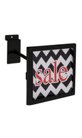 Rectangular Black Faceout Sign Holder for Slatwall