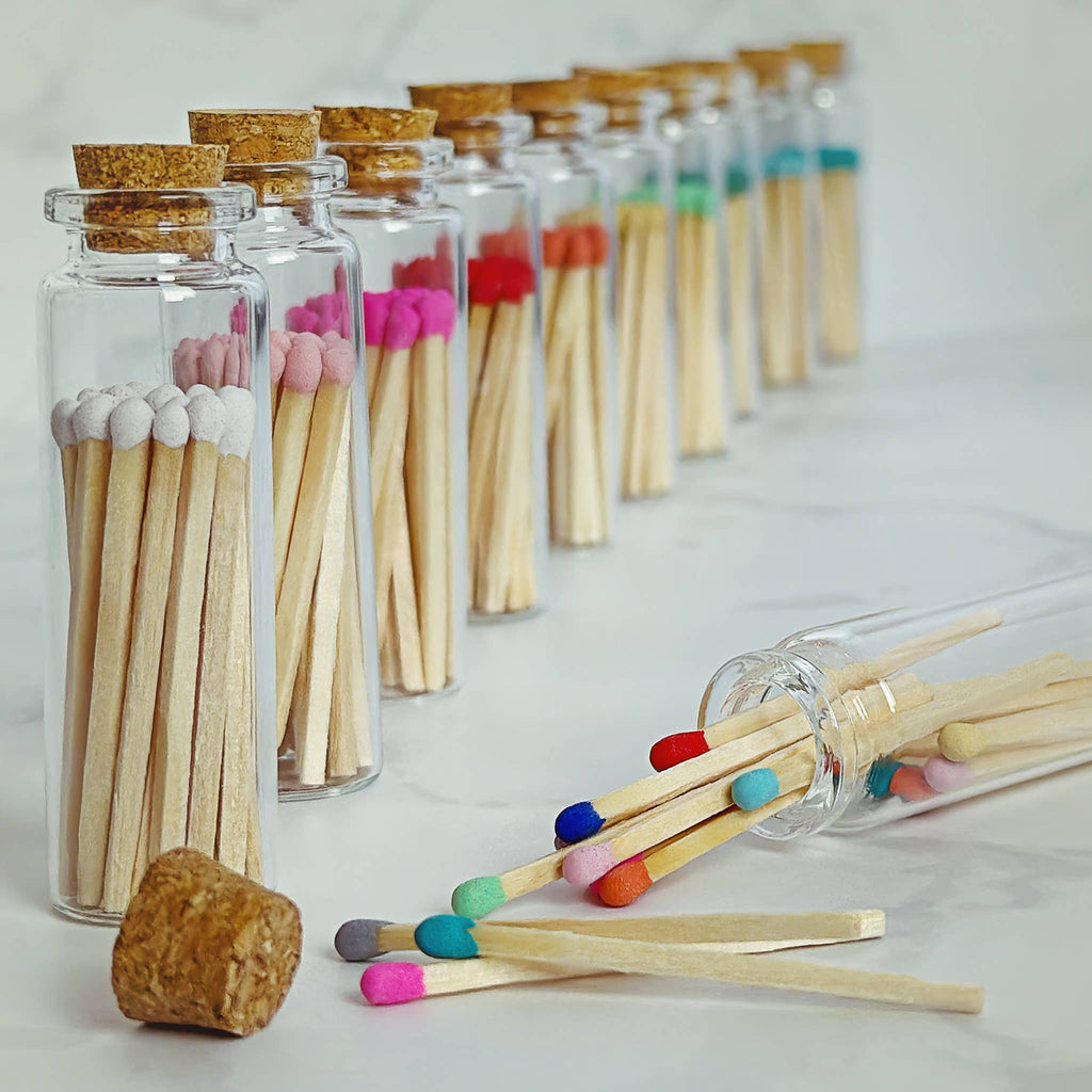 2" Matches + Small Bottle - Color of Your Choice + Strikers: Orange