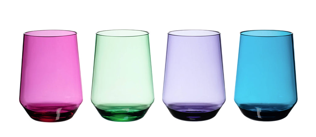 TR-0759 Color Lexington Stemless Wine Glass: Pink
