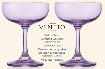 Set of Four Veneto Coupe Glasses: Ballet