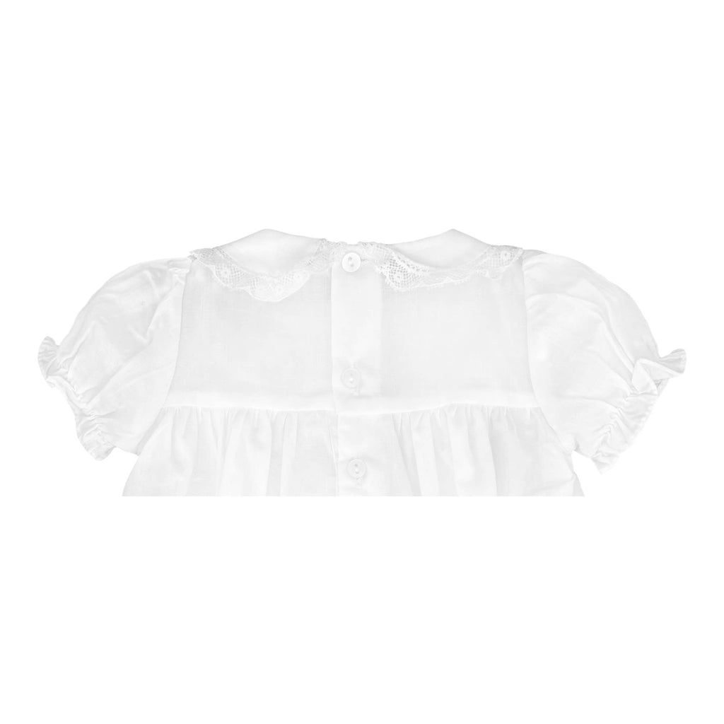 Fully Smocked Dress with Lace: Pink / 3 Month