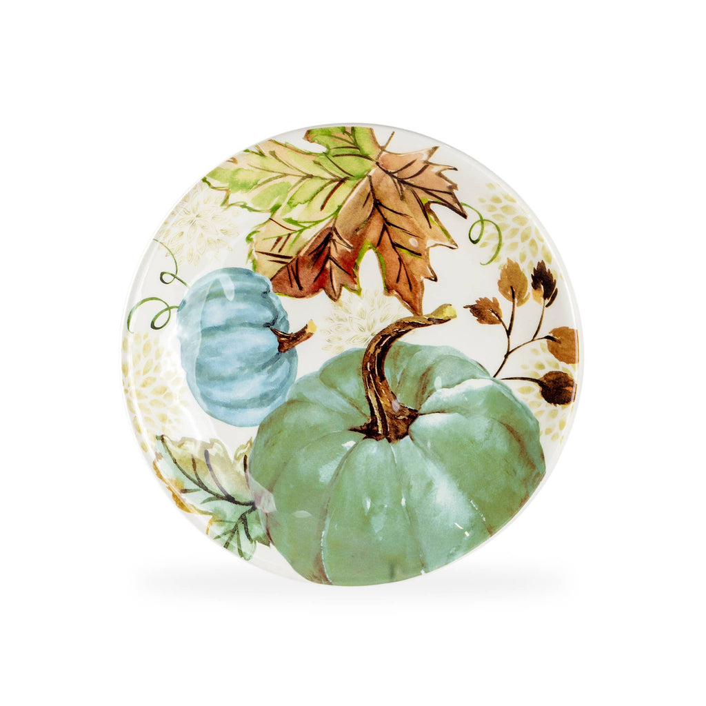 Fall Pumpkins with Leaves 8.5" Dessert/Salad Plate
