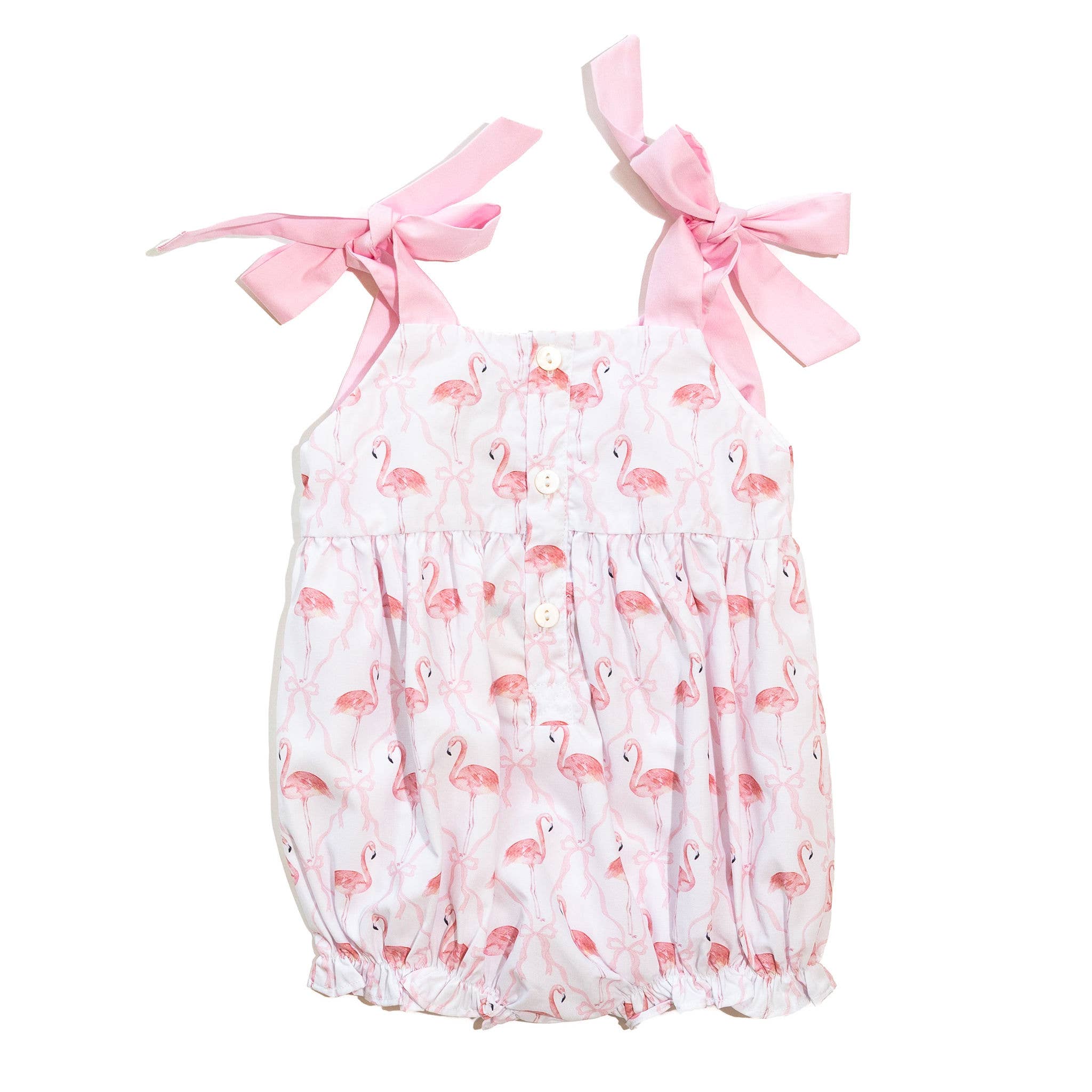 Girls Pink Bow Flamingo Bubble : 2T