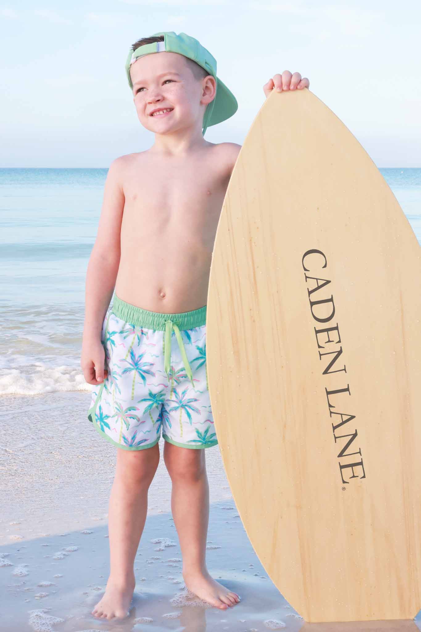 Boy's Swim Trunks | Blue Lagoon: 0-3 months