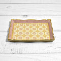 Florentine Carved Wood Rectangle Tessellated Mini Tray: Pink