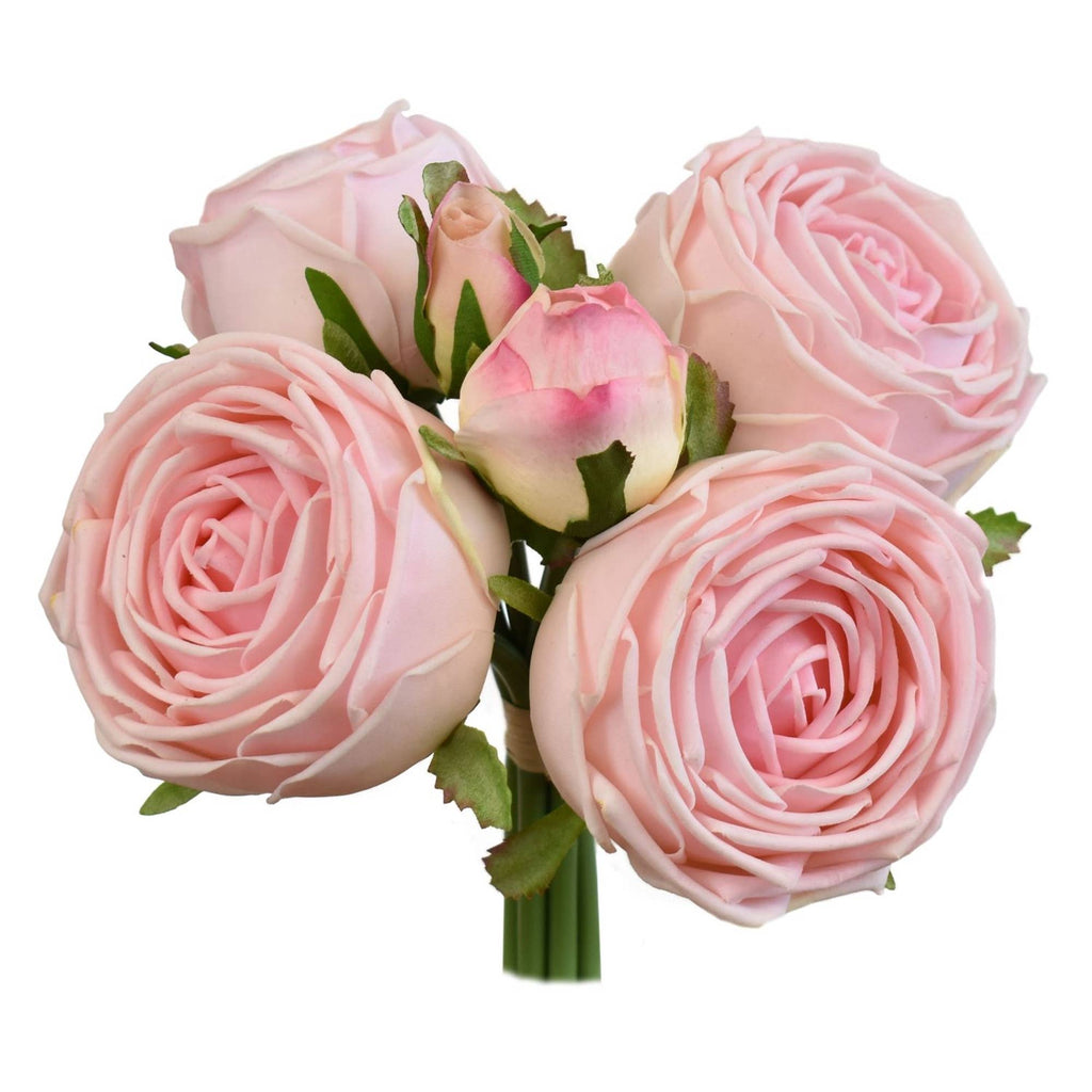 8.5” Fresh Touch Cabbage Rose Bundle - Pink