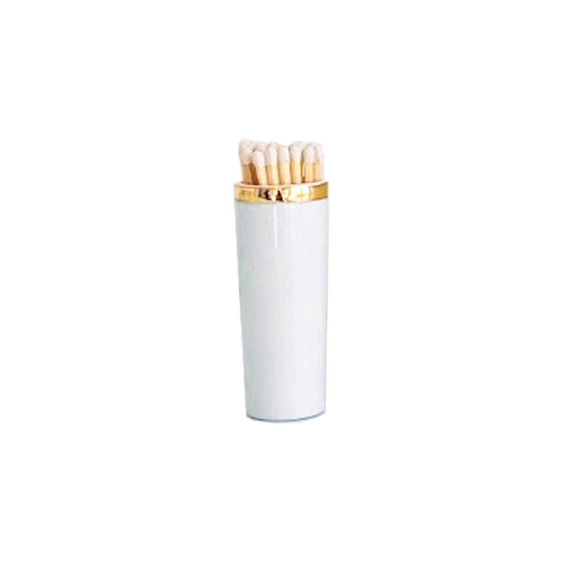Solid Match Holder/ Striker with Gold Accent: Navy Blue