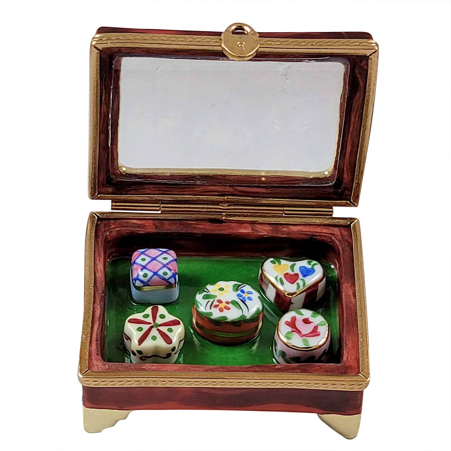 Vitrine with Limoges Boxes