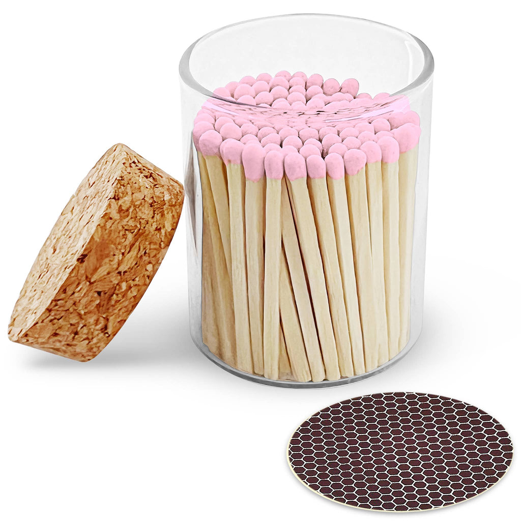 2" Matches in Cork Top Jar - Colors of Your Choice: Gray