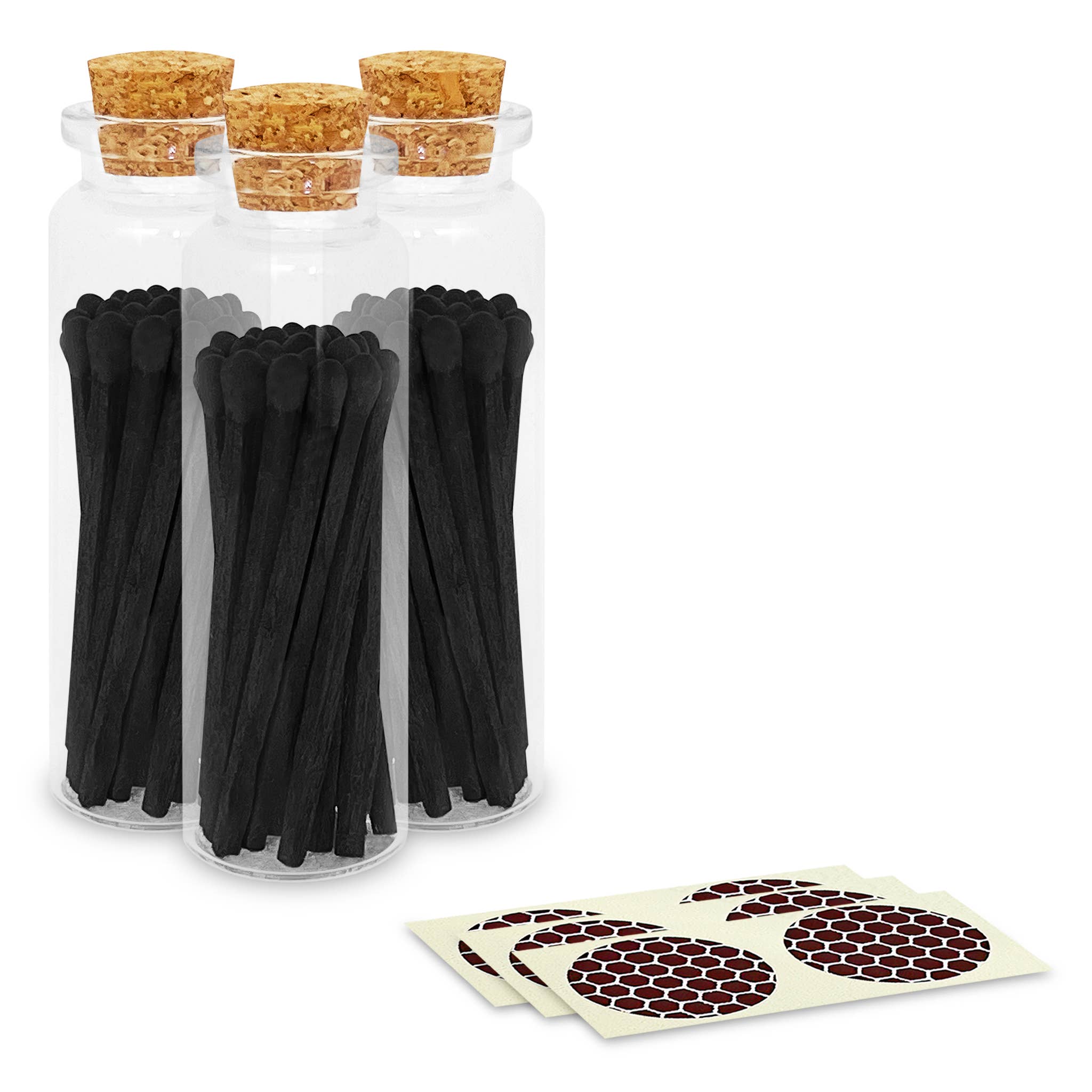 2" Matches + Small Bottle - Color of Your Choice + Strikers: Orange