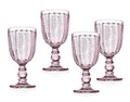 Set of Four Twill Goblets - Pink