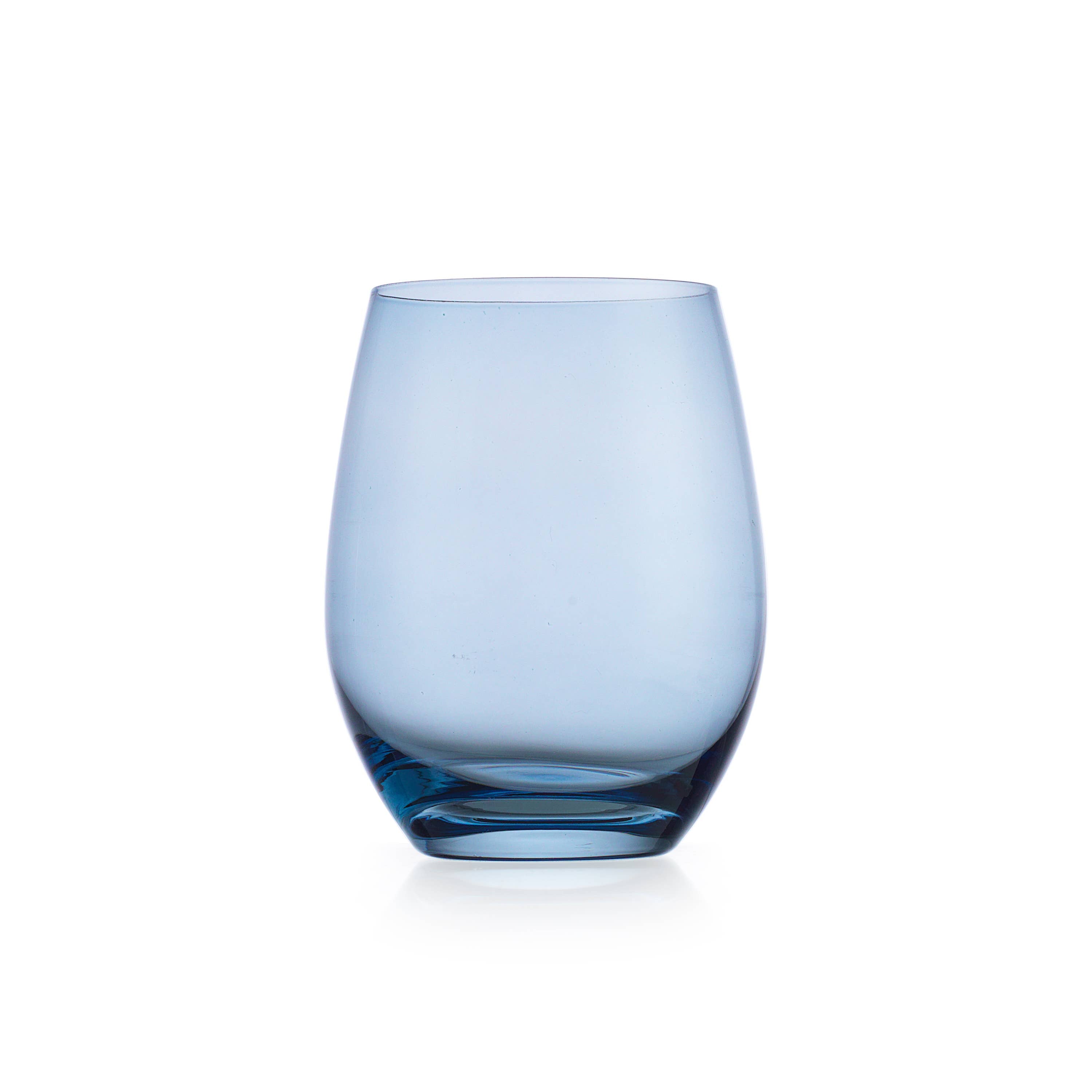 Set of Four Veneto Stemless Wine Glasses - Multi color avail: Amethyst