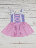 Pink Lavender One Piece Girls Summer Swimwear: 3-6M