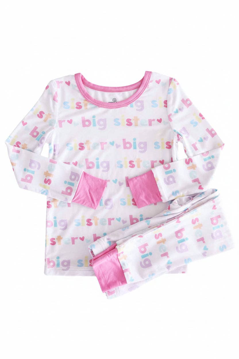 Big Sister Two Piece Pajama Set: 2T