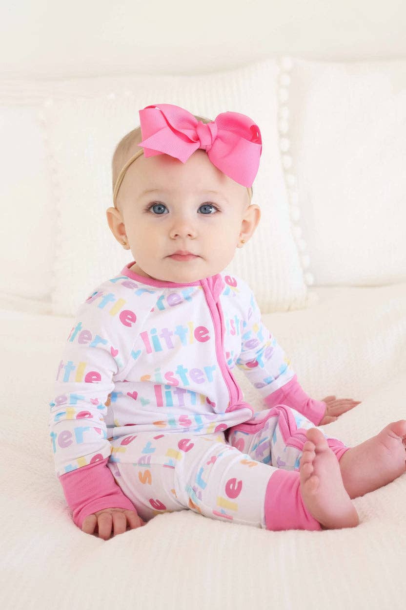 Little Sister Convertible Zip Romper: 6-12 months