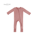Baby Bamboo Pajamas w/ DreamCuffs™: Dusty Rose / 6 - 9 Months