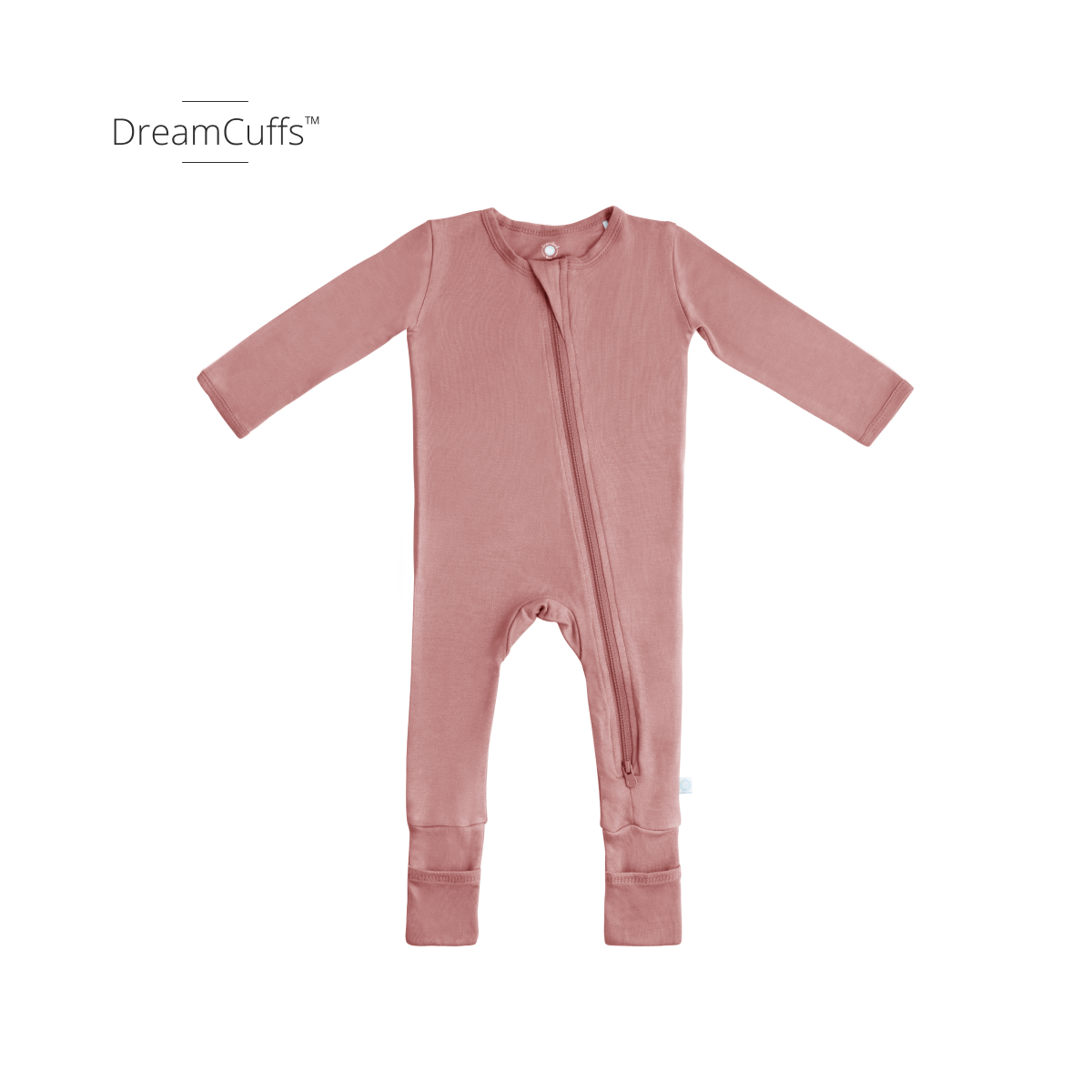 Baby Bamboo Pajamas w/ DreamCuffs™: Dusty Rose / 9 - 12 Months
