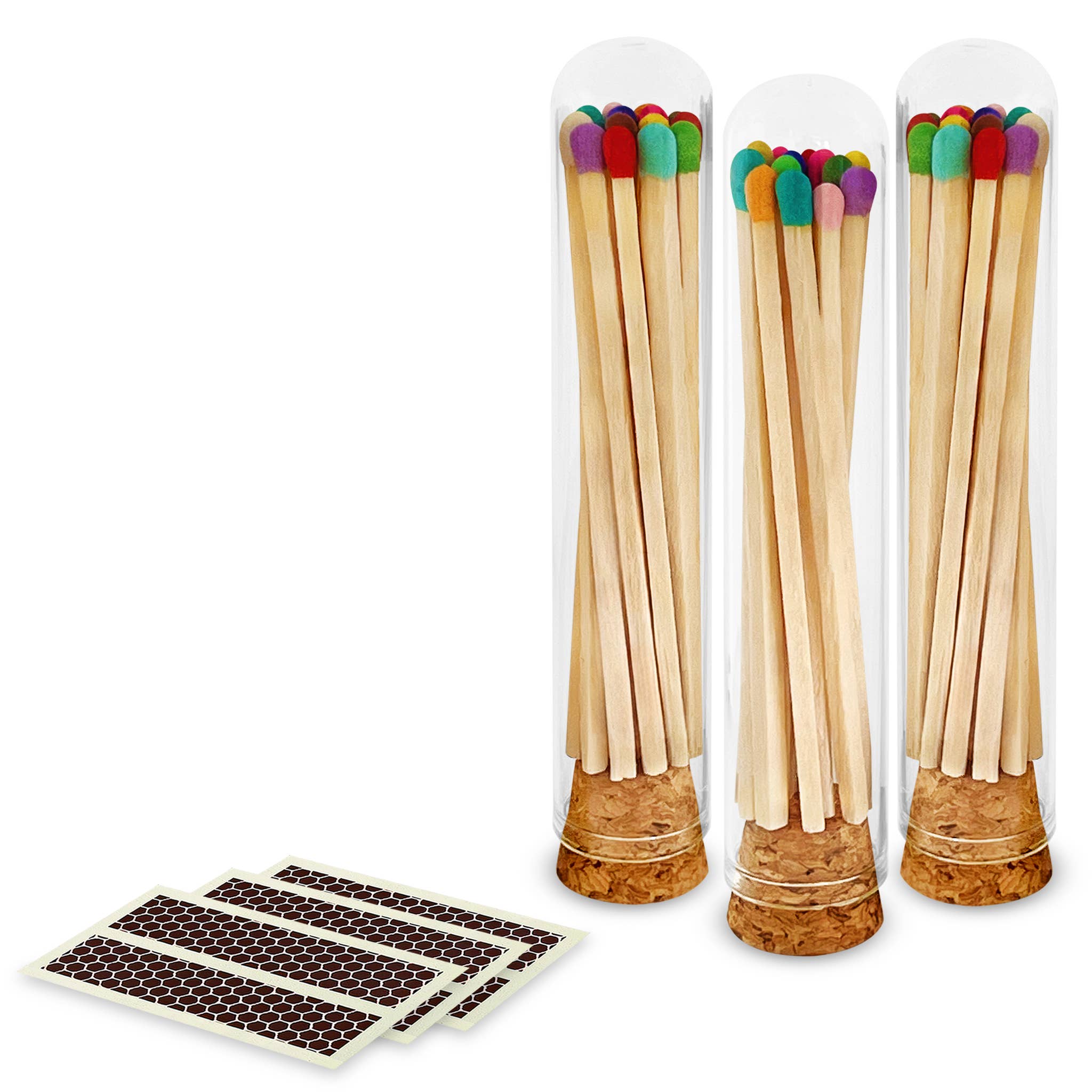4" Matches + Mini Cloche - Colors of Your Choice + Strikers: Black Tip