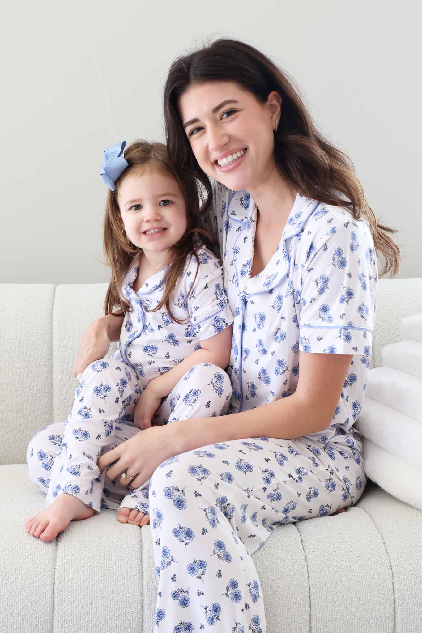 Girl's Two Piece Flare Lounge Set | Sapphire Garden: 18-24 months