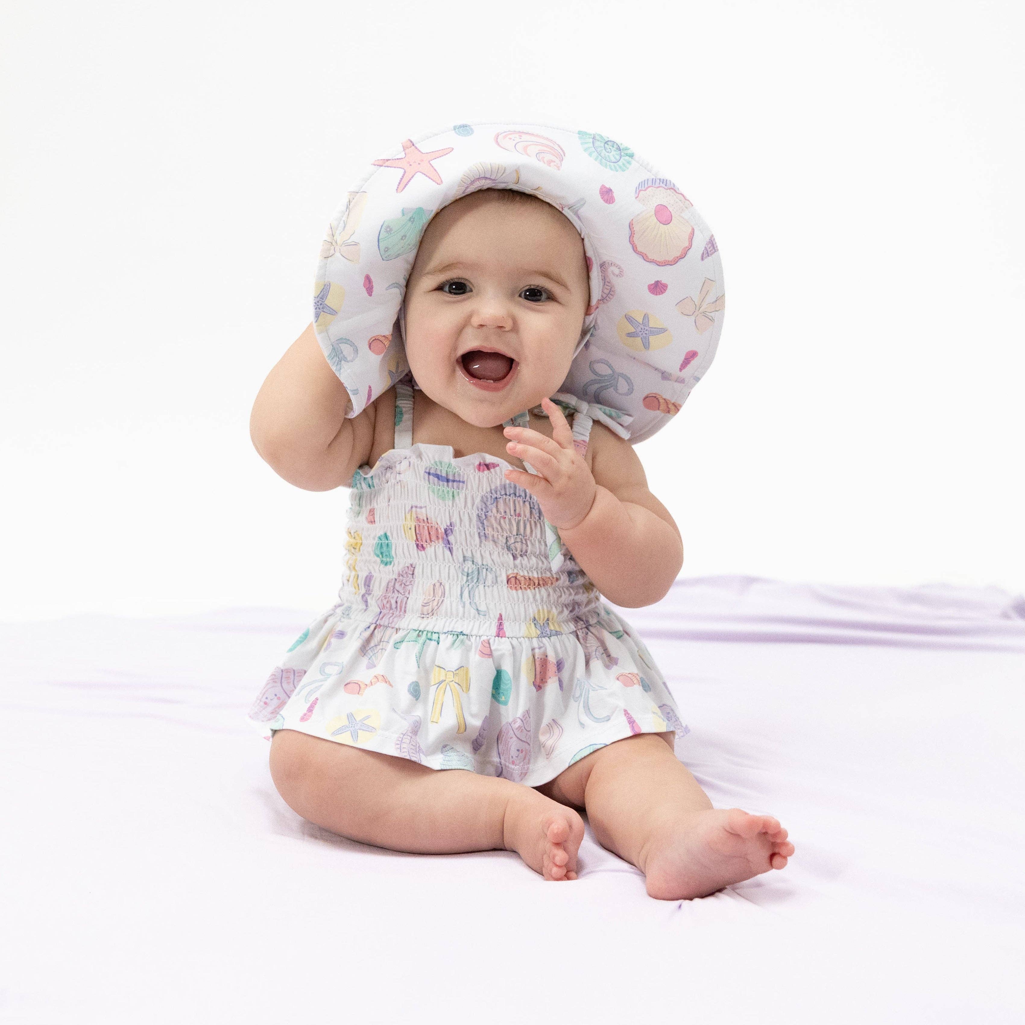 Beach Days - Smocked Bubble with Skirt: 0-3M