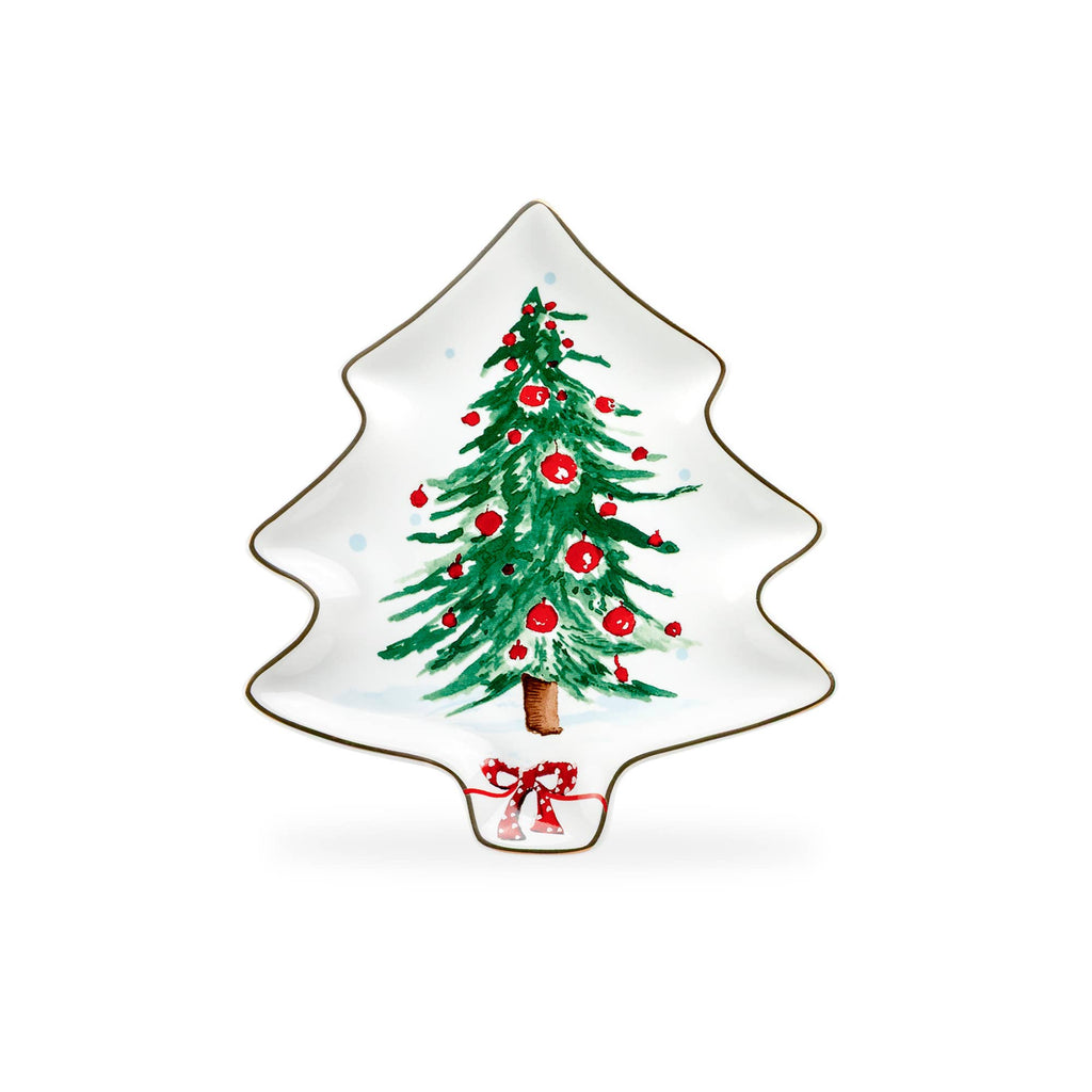 Festive Tree Delight 6" Assorted Dish Set of 4