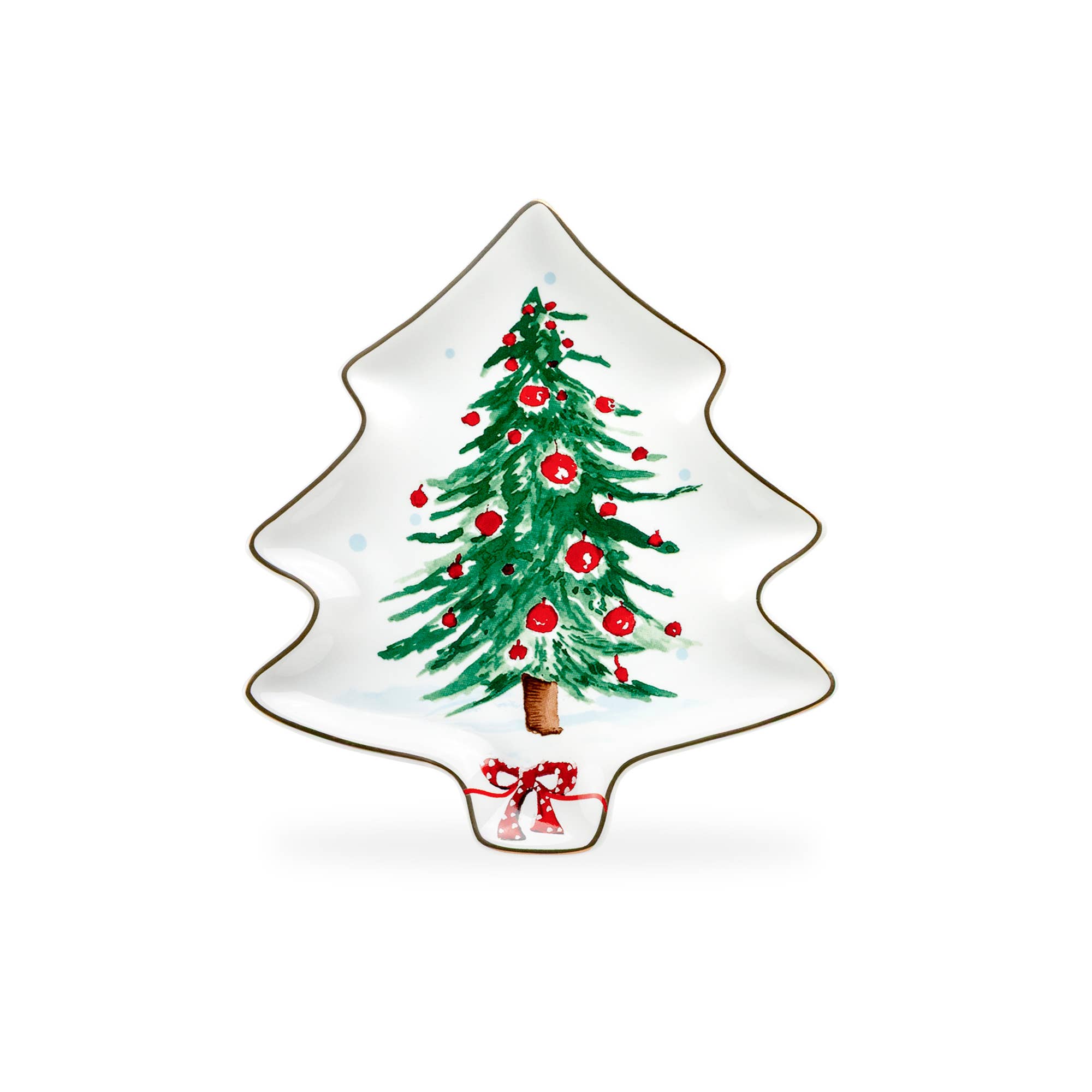 Festive Tree Delight 6" Assorted Dish Set of 4