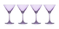 Set of Four Veneto Martini Glasses: Amethyst