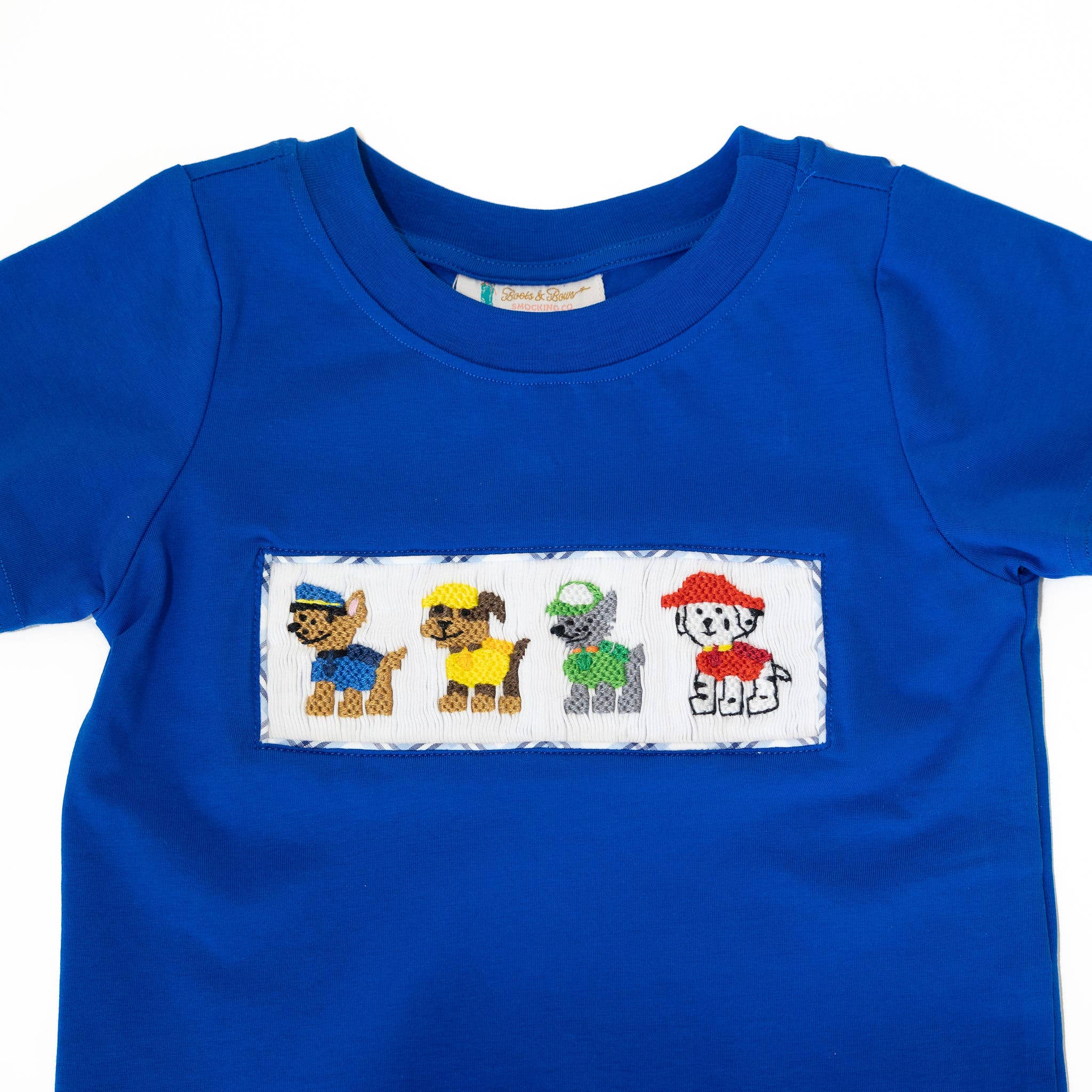 Boys Paw Love Smocked Shorts Set : 5T