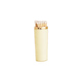 Solid Match Holder/ Striker with Gold Accent: Light Yellow