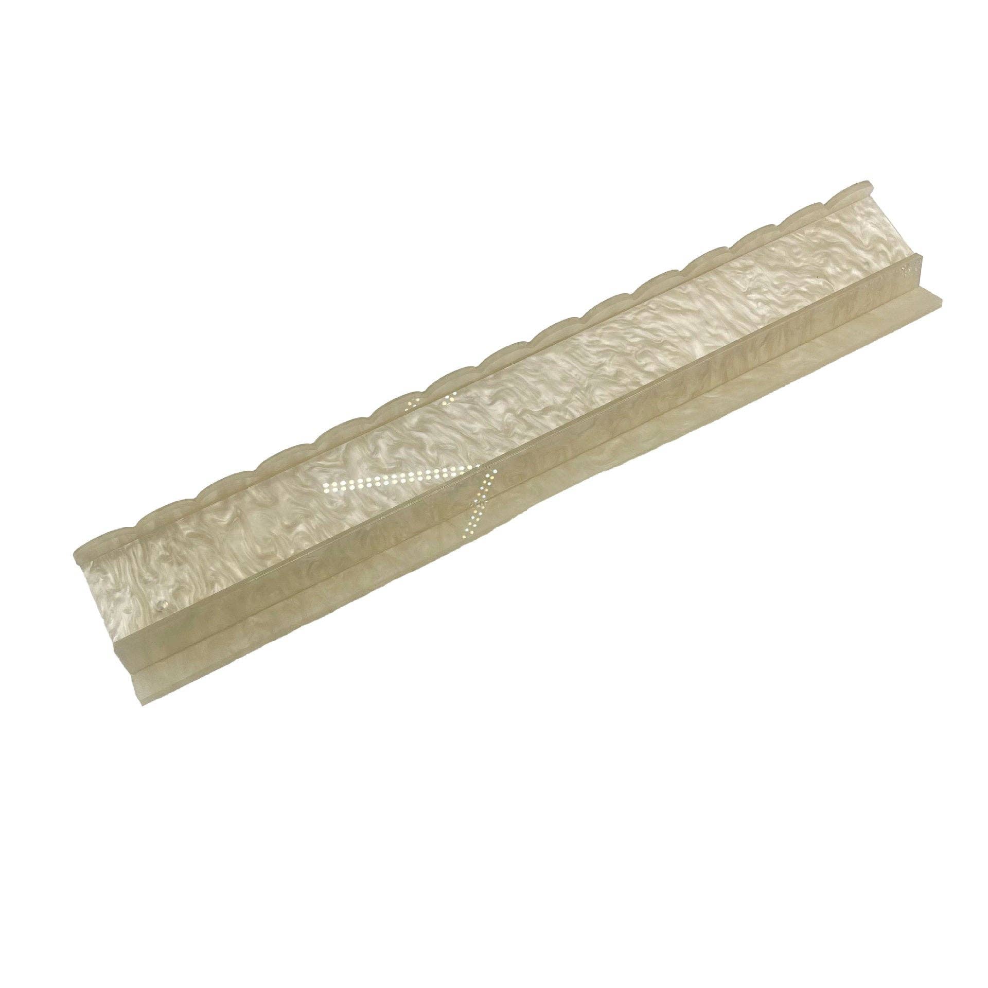 American Mahjong Racks Set–20" Acrylic Tile Racks & Pushers: Pearl White