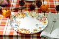 Fall Pumpkins with Sunflowers 10.5" Dinner Plate