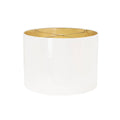 White Lacquer Shade with Gold Lining 14 x 14 x 10"