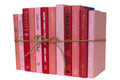 Decorative Pink Book Bundle - Rose Petal: White