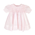 Fully Smocked Dress with Lace: Pink / 9 Month