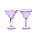 Claro Lavender Martini Glass, Set of 2