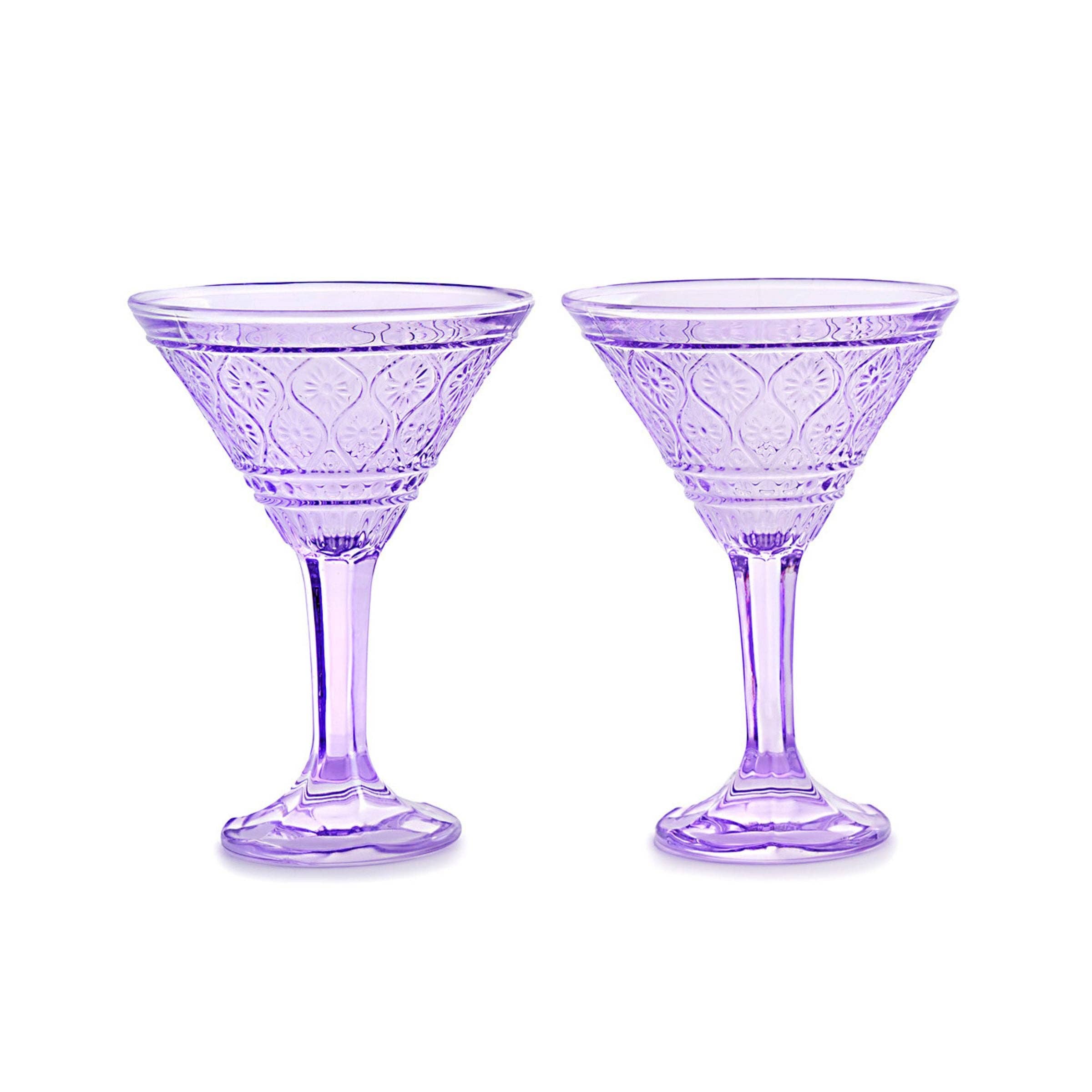 Claro Lavender Martini Glass, Set of 2