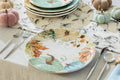 Fall Pumpkins with Leaves 10.5" Dinner Plate