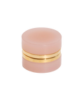 Small Round Pink Opaline Glass Box: Pink