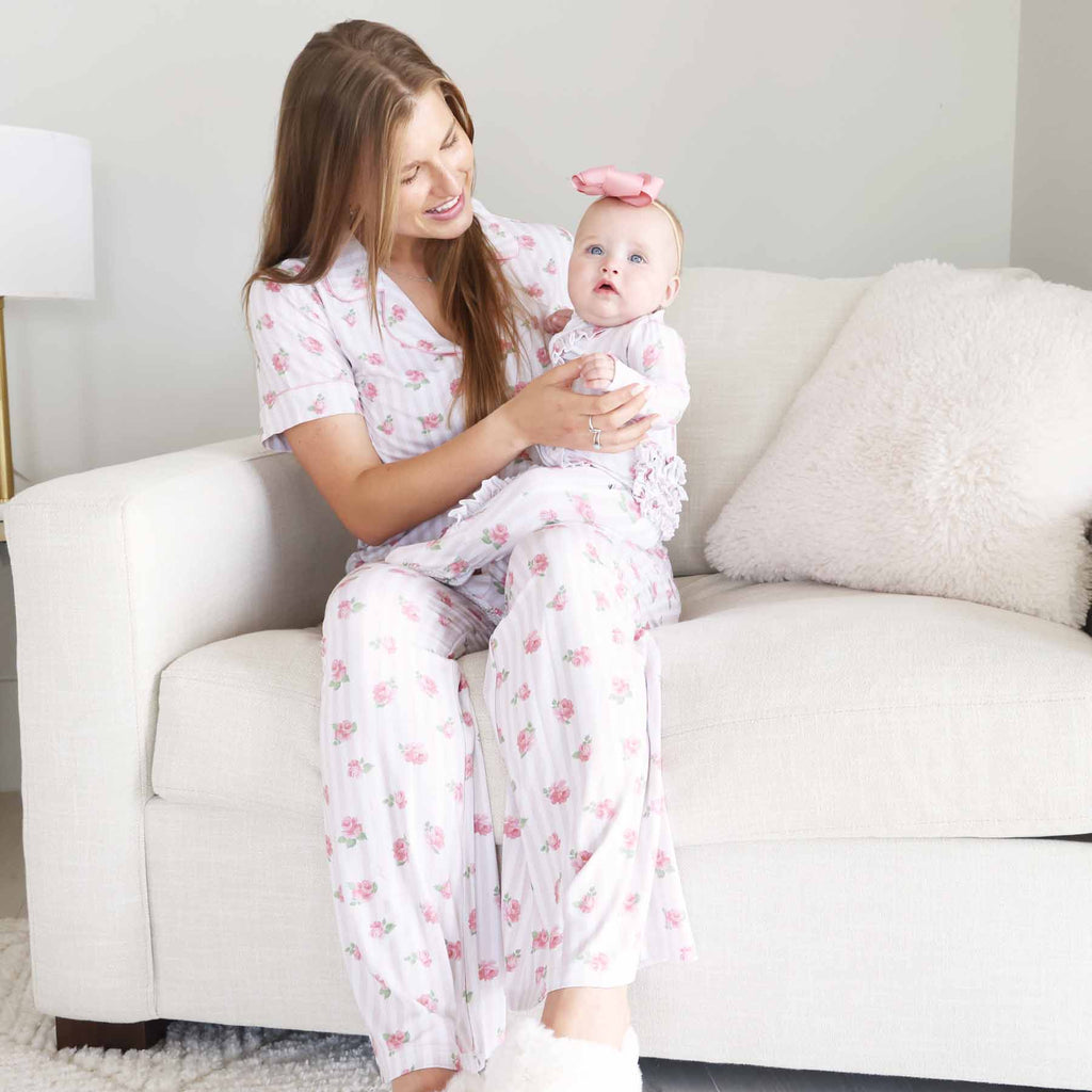 Women's Two Piece Flare Lounge Set | Rosy & Cozy: S