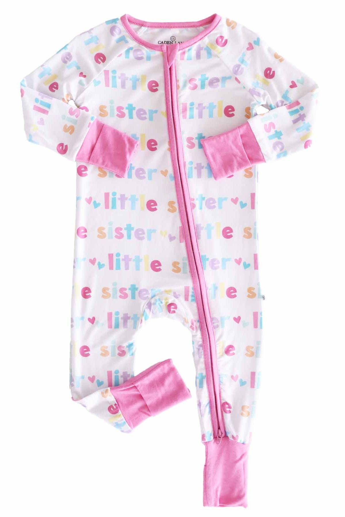 Little Sister Convertible Zip Romper: 0-3 months