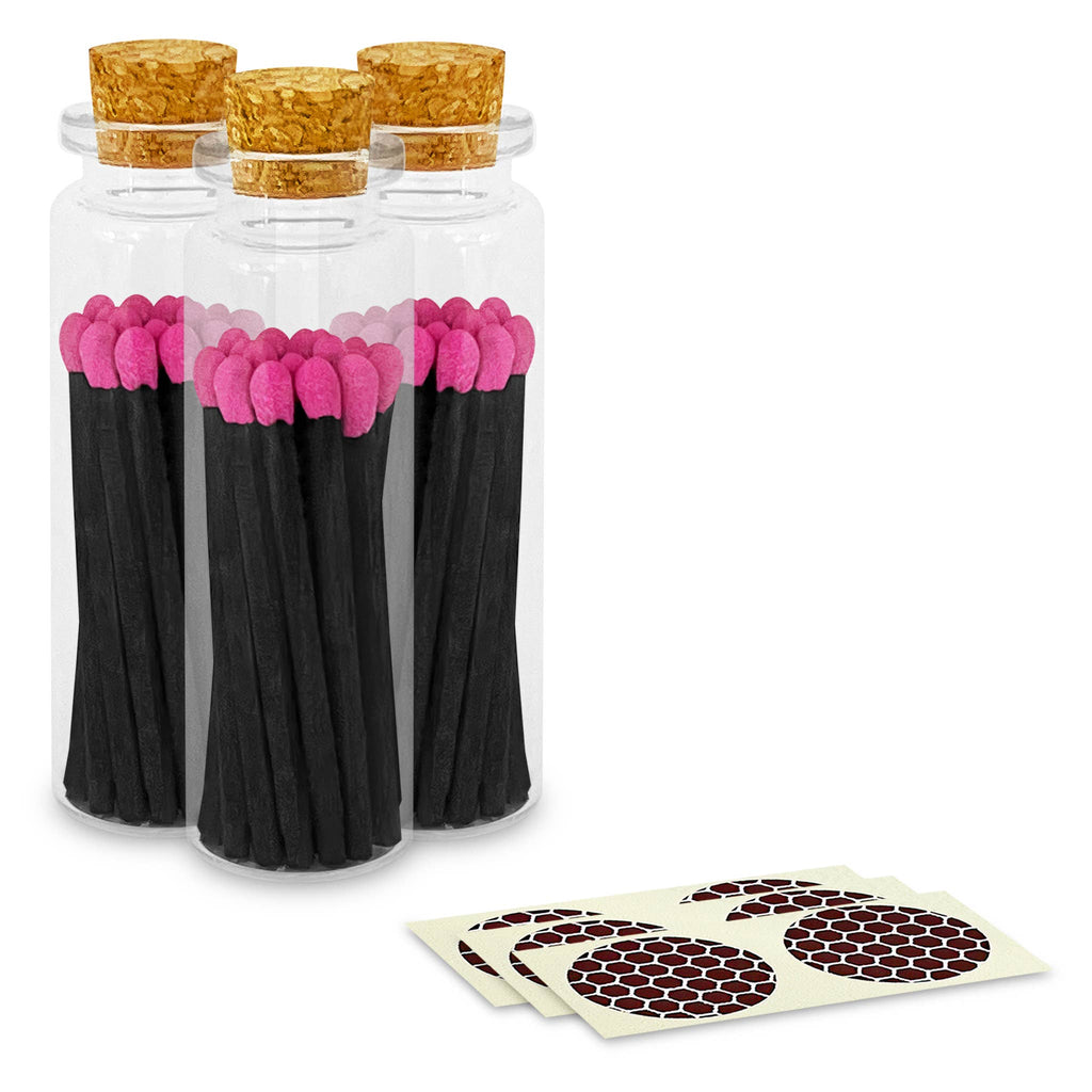 2" Matches + Small Bottle - Color of Your Choice + Strikers: Orange