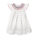 Dress with Americana Hand Bishop Smocking: 6 Months
