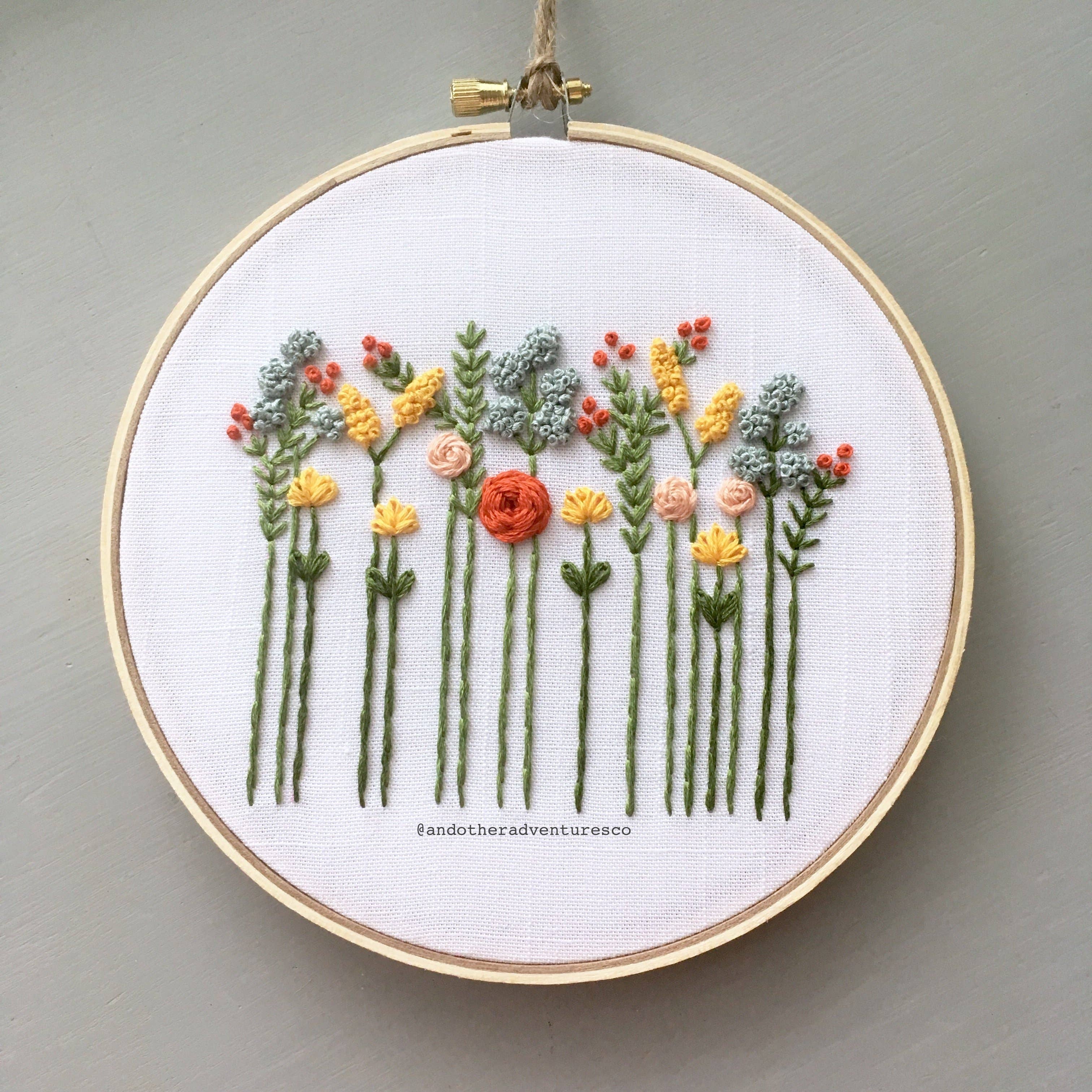 Beginner Embroidery Kit - Wildflowers Indian Summer