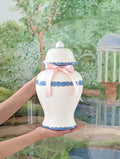 Scallop Ginger Jars in French Blue: Medium
