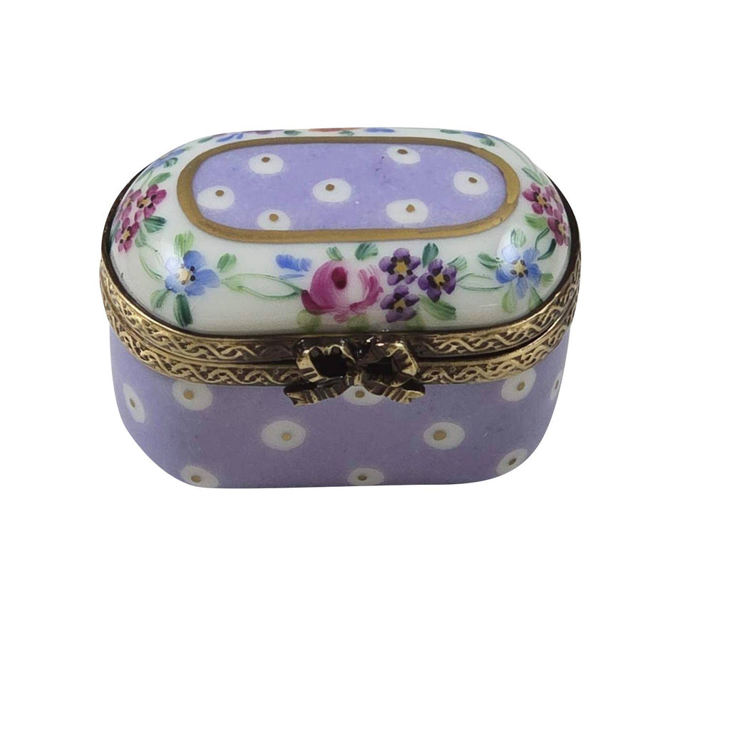 Light Purple gold Dot Small Oval